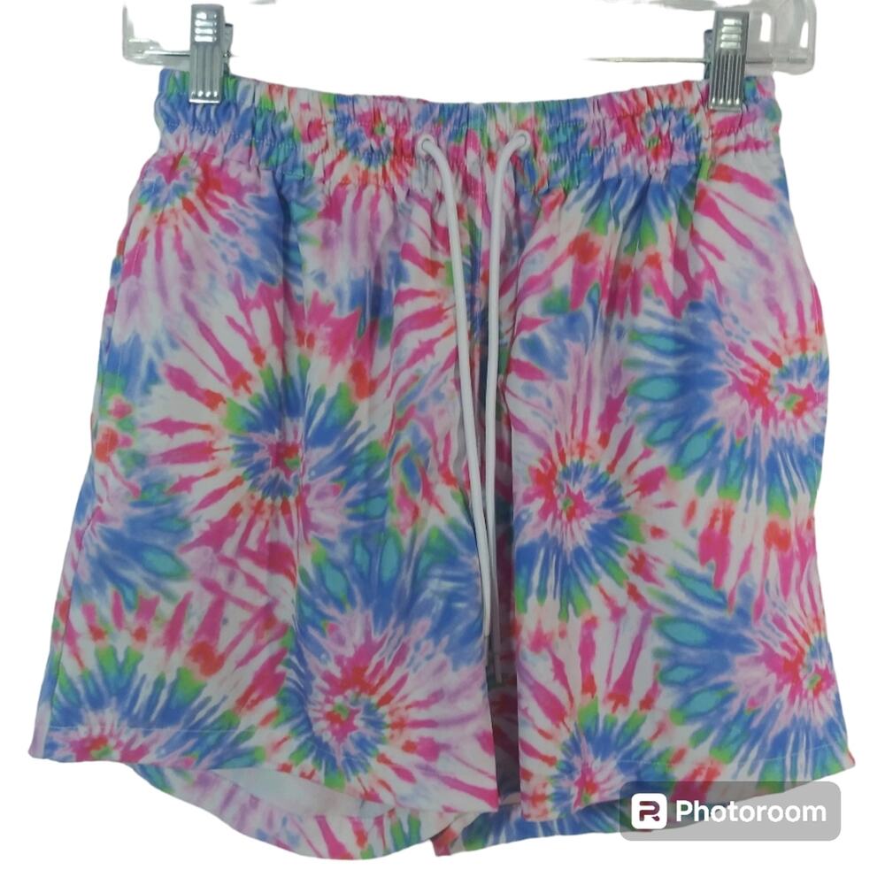 Cabana by Crown & Ivy Sparkler Tie Dye Swim Trunks Size Small